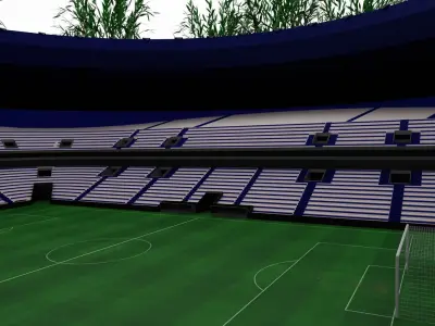 Football Stadium Low-poly 3D model 15