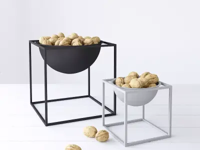 Decor Set Walnut Kubus Bowl 3D model