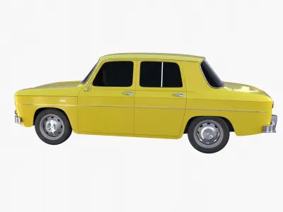 Renault 8 Yellow 3D model