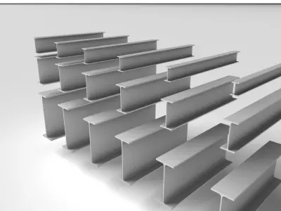 Metal Beam IPE 3D model