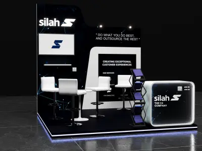 booth 3x3 open  3D model
