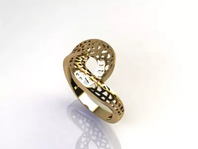 Fancy Womens Rings Plain Rings Ready STL 3DM Models Rings 3D print model 43