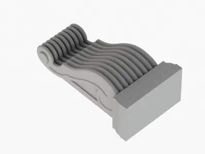 Scroll Corbel 05 3D model