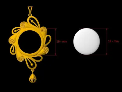 Flower Pendant - 0081  3D print model