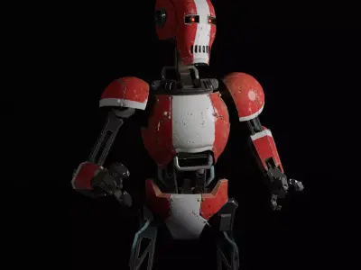 Robot Unreal Unity Free low-poly 3D model