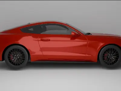 Ford Mustang 2015 Low-poly 3D model