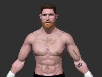 Canelo Alvarez Low-poly 3D model