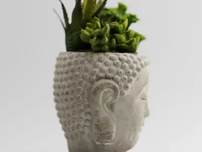 Buddah Head Plant Pot 3D model