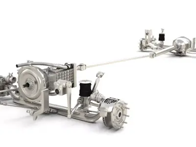 Truck Undercarriage 3D model