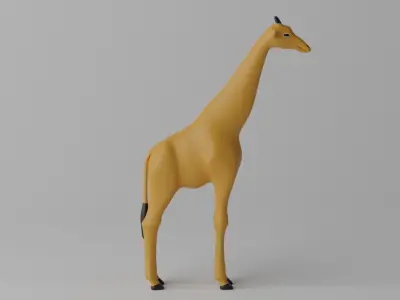 Cartoon Cute Giraffe 3D model