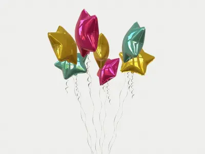 Helium Balloons Star 3D model