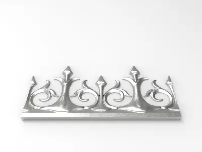 Decor friezes with flower and leaf HD model for CNC or printer 3D print model