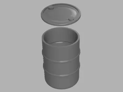  Gallon Plastic Drum Diorama 1-43 scale 3d print model 3D print model