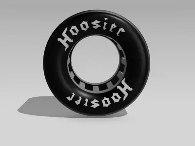 Hoosier Drag Slick Tire 32x17 n 29x18 with script Tyre 3D print model