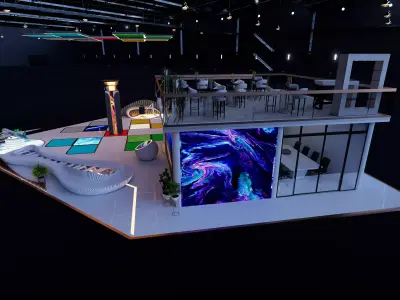 Exhibition Airports Booth 3D model