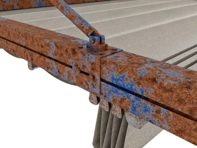 Motorized Pergola 1a Worn 3 3D model
