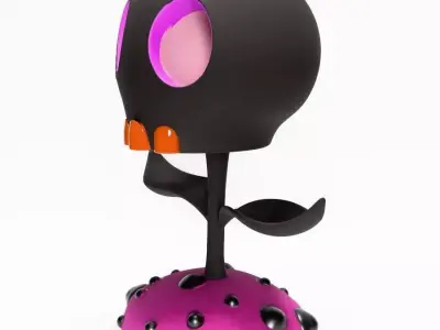  Skull Flower toy 3D print model