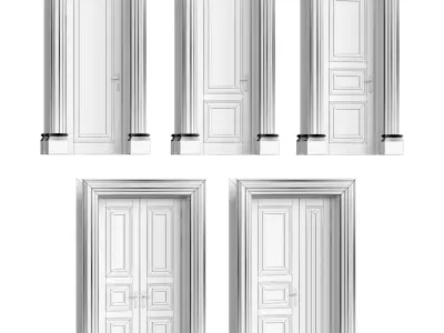 Classic doors set 3D model