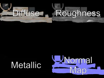 Abstract Metallic Rings Model Pack Low-poly 3D model