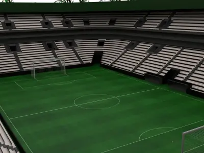 Soccer Stadium Low-poly 3D model get