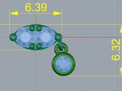 606 Ear decoration 3D print model