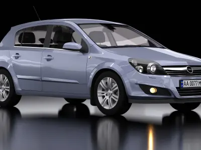 Opel Astra H hatchback 5D 2008  3D model