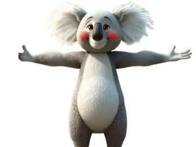 Cheerful Koala Character model pack Low-poly 3D model