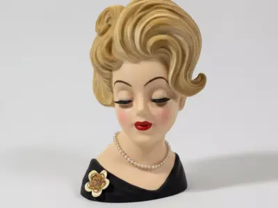 Vintage woman bust decoration 3D print model get