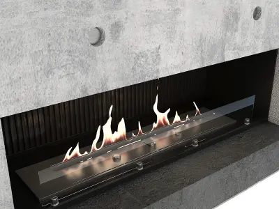 Concrete Fireplace 3D model