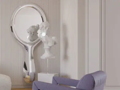 04- Modern Livingroom Interior scene - C4D and Corona Renderer 3D model