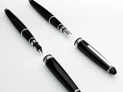 Luxury fountain pen 3D model