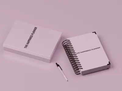 Book with box and pen 3D model