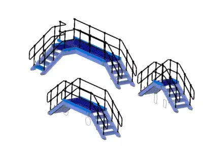 Low Staired Platforms 3D model