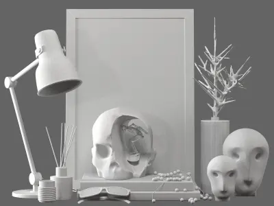 Decorative Furniture - Set 01 Low-poly 3D model