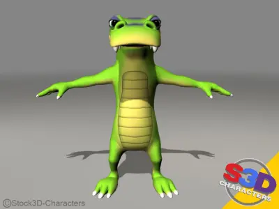 Crocodile toon 3D model