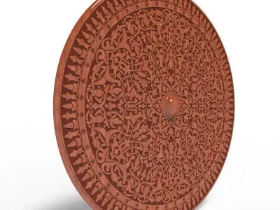 Wall panel stylized as  Arabian Shield 3D model