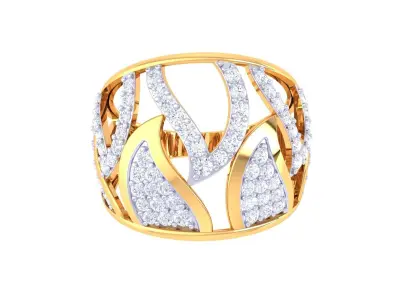 Ladies diamond ring 3D print model 5