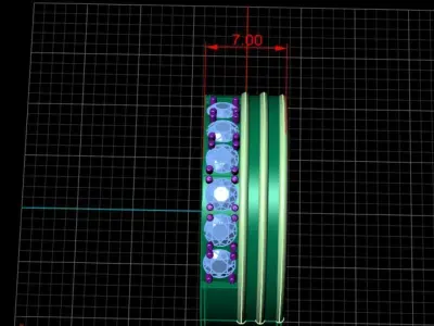 ROUND BRILLIANT DIAMOND RING 3D MODEL 3D print model