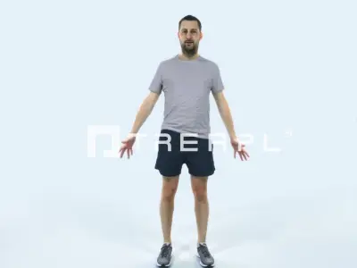 Portrait 09E Animated Rigged Sports Man Low-poly 3D model