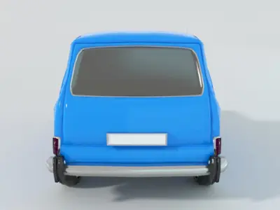 Renault 4 citron Low-poly 3D model