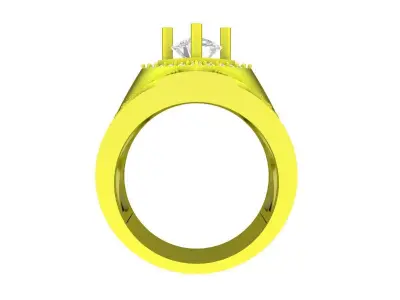 A7336 Luxury Korean Style Diamond Men Ring 3D Model 3D print model