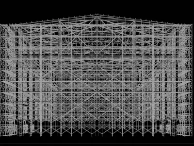Warehouse under construction 25i33 3D model