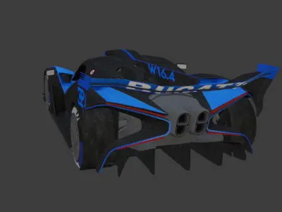 Vehicle Collection Perks Bugatti pubg Low-poly 3D model