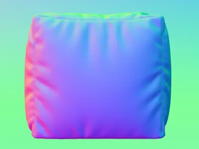 3d model puf cube ottoman 3D model