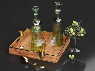 Kitchen Decorative Set 3D model