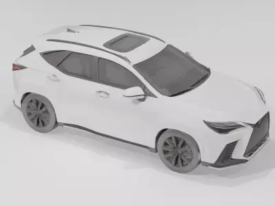 Modern Car 3D Model Low Poly PBR Textured Low-poly 3D model