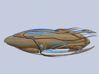 Spaceship CAR Low-poly 3D model