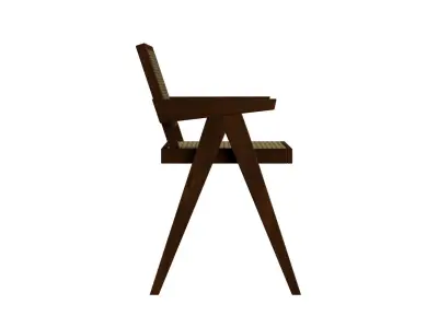 Mid Century Cane Chair 3D model