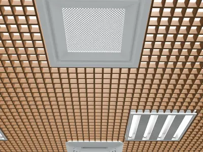 Grillato and Armstrong ceiling set 3D model