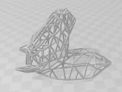 printready WireframeHorse Wall decoration Artwork 3D print model